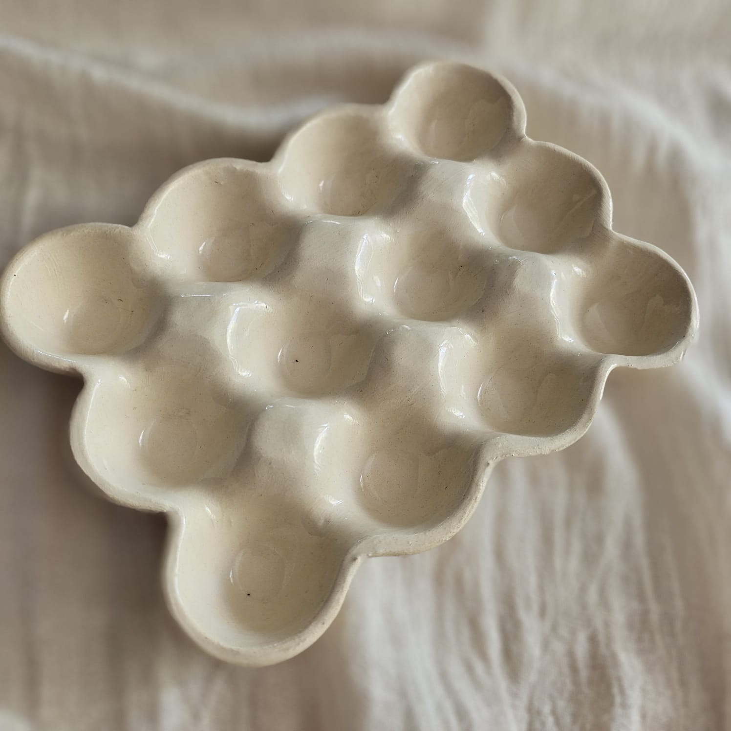 Huevera cerámica x12