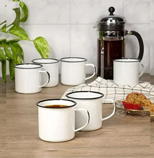 Jarro enlozado blanco