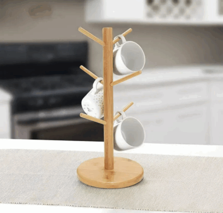 Cuelga tazas de bambú