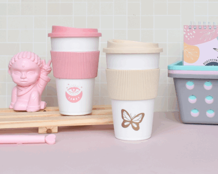 Vaso térmico con banda silicona