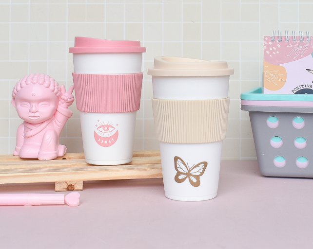 Vaso térmico con banda silicona