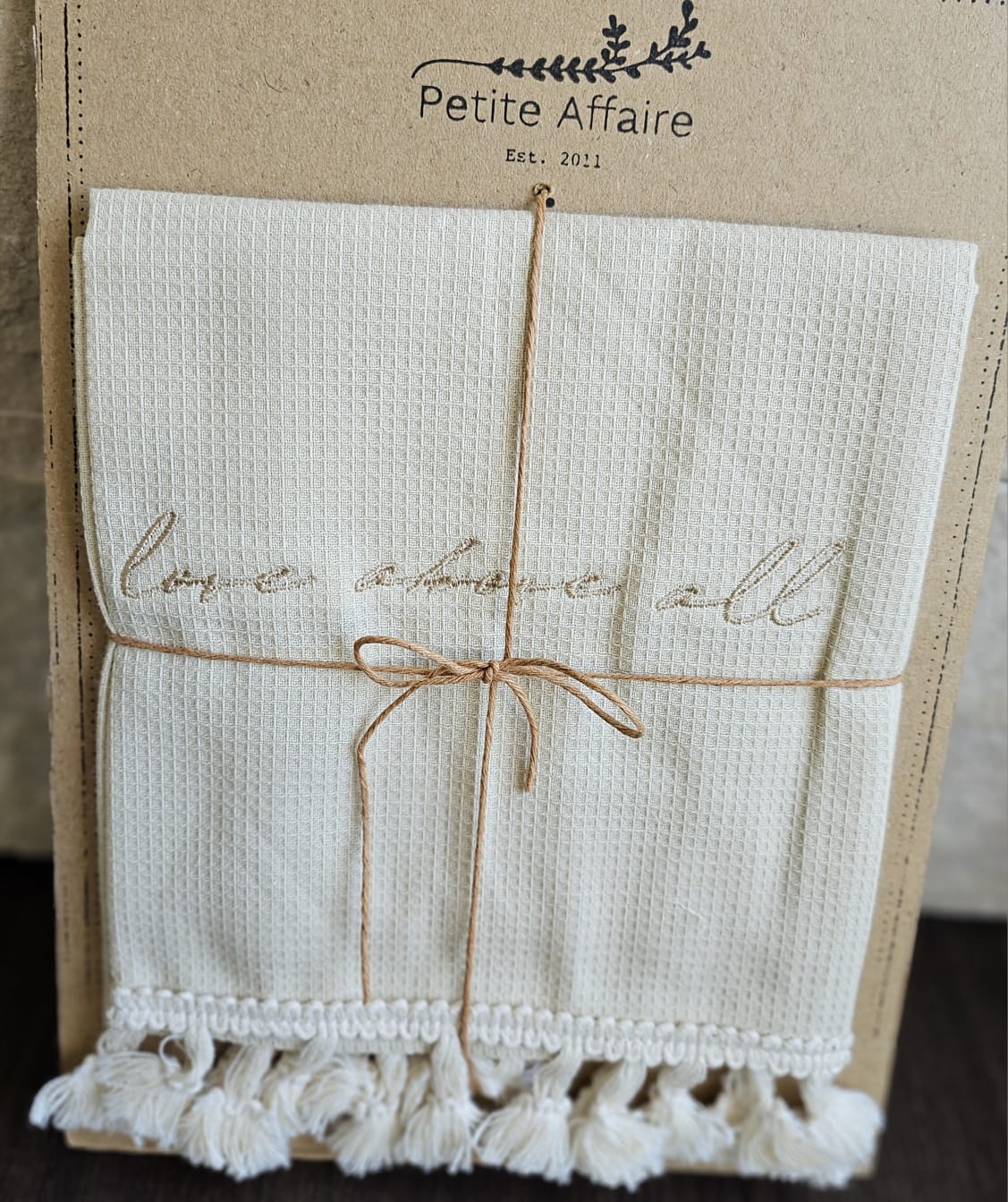 Toalla piquet Love above all